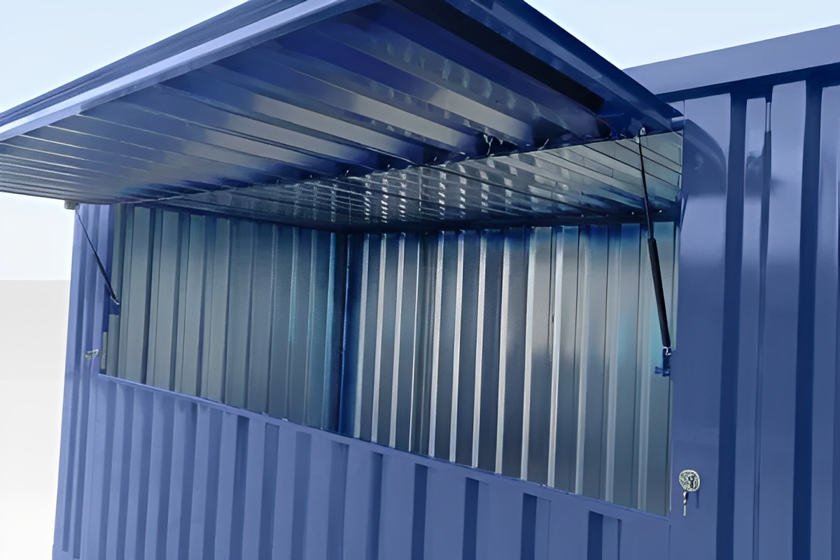 4m x 4.2m side linked flat pack container bundle (galvanized)
