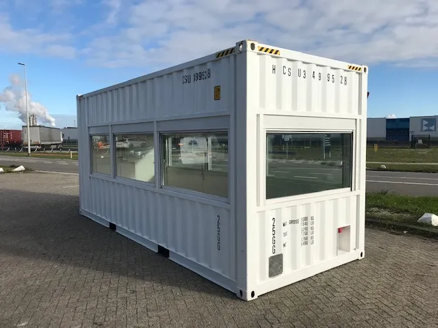 20ft high cube fixed glazing observation container