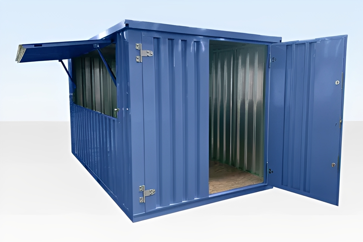 4m x 4.2m side linked flat pack container bundle (galvanized)