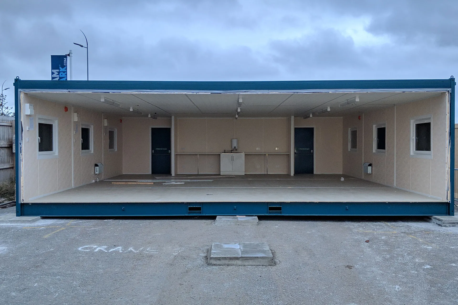 3 bay anti vandal modular building