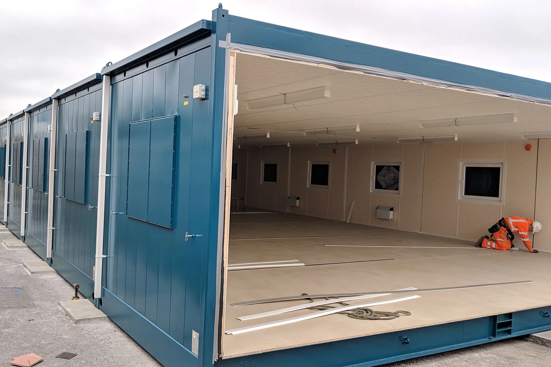 3 bay anti vandal modular building