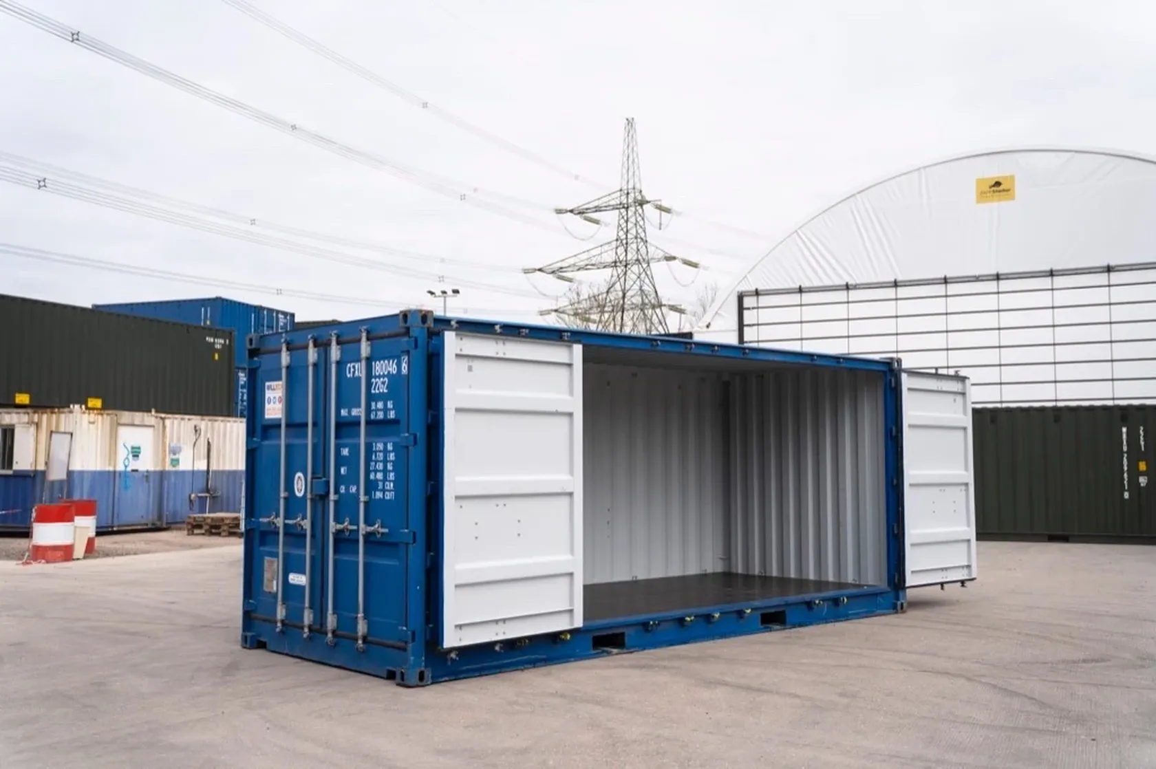 20ft open side/ full side access container