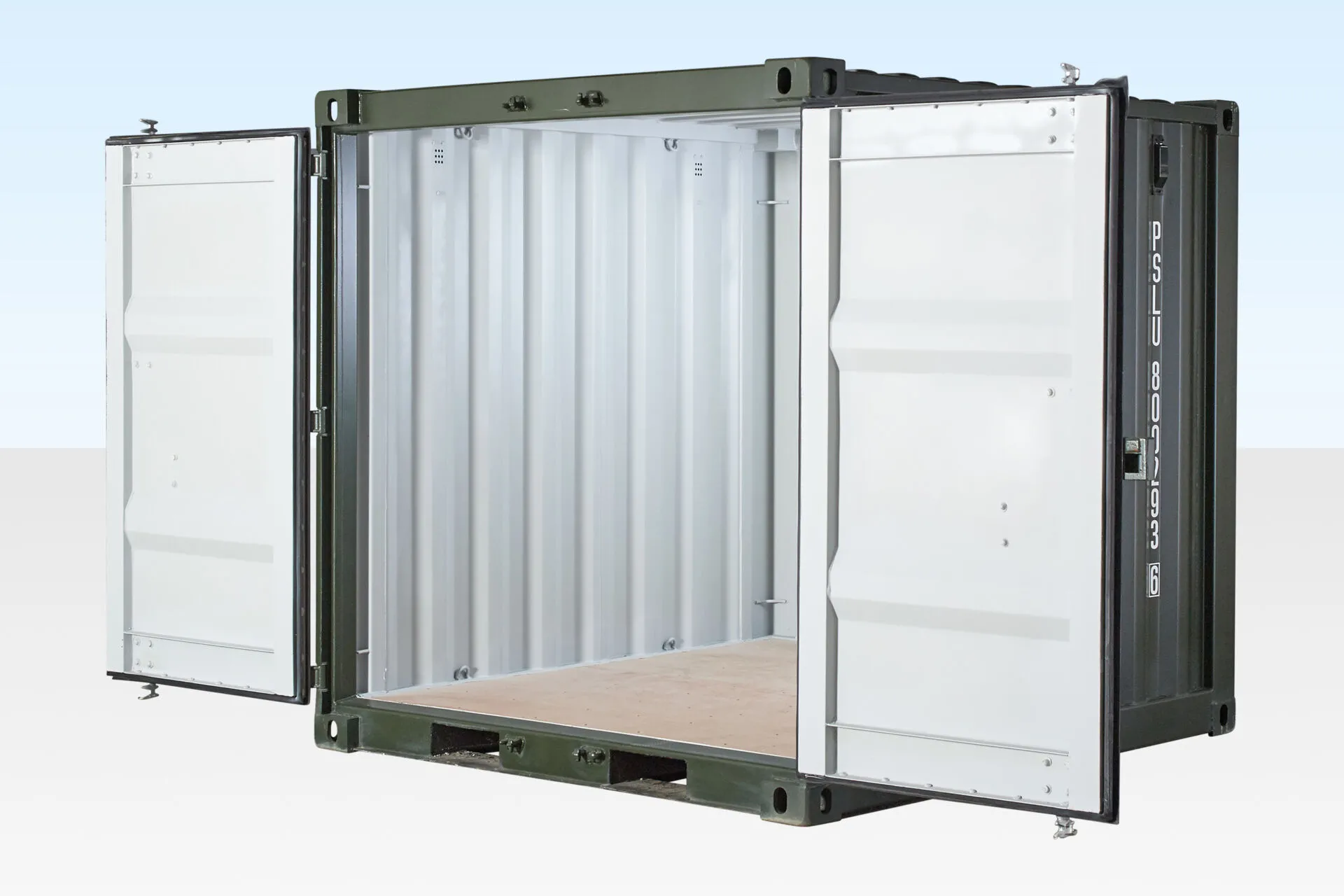 8ft one trip shipping container (green)