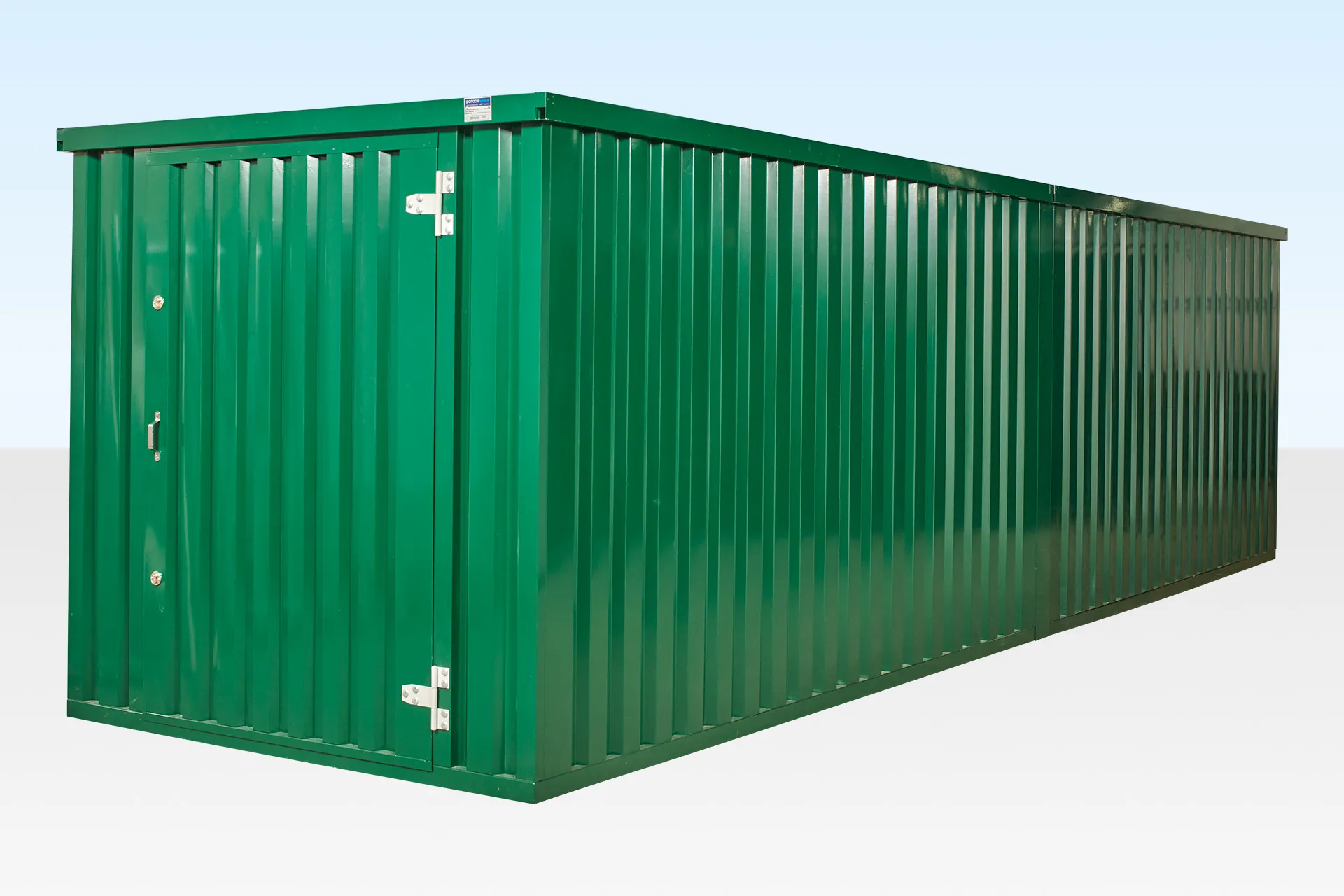 8m x 2.1m end linked flat packed container bundle (powder coated)